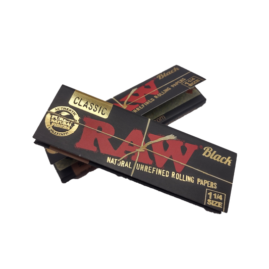 RAW Rolling Papers - Black 1.25"